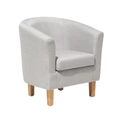 Beliani Cocktailstoel HOLDEN - Grijs Polyester -Fauteuilwinkel d46958018c42477bbfb0ba606283b27d
