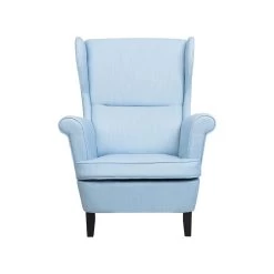 Beliani Oorfauteuil ABSON - Blauw Polyester -Fauteuilwinkel d54bfbe14251420090d6573460325511