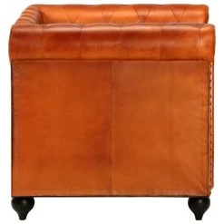 VidaXL Fauteuil Chesterfield-stijl Echt Leer Tan -Fauteuilwinkel d5f259ebe3a54b77885e2830734cf1a5