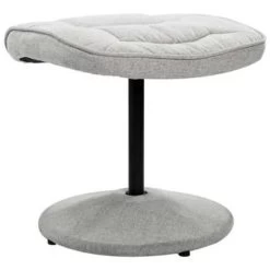 VidaXL Fauteuil Verstelbaar Met Voetenbankje Stof Lichtgrijs -Fauteuilwinkel ded0748bd730440688382009309f0e71