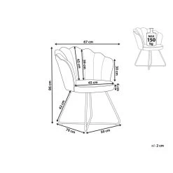 Beliani Fauteuil LOVELOCK - Blauw Fluweel 8 Beliani Fauteuil LOVELOCK - Blauw Fluweel -Fauteuilwinkel e13dc2e141f4407a9a8b47e95c047433