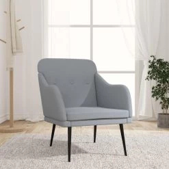 VidaXL Fauteuil 63x76x80 Cm Stof Lichtgrijs 7 VidaXL Fauteuil 63x76x80 Cm Stof Lichtgrijs -Fauteuilwinkel e2b6585d04b14078bfd4e284e019e0cf