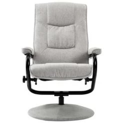 VidaXL Fauteuil Verstelbaar Met Voetenbankje Stof Lichtgrijs -Fauteuilwinkel e2e10f8ca3004715bc2c18f9363a092d