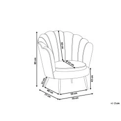Beliani Cocktailstoel LOVIKKA - Blauw Fluweel -Fauteuilwinkel eb5f8ea4608e48a495520538410cb7b6 1