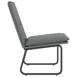 VidaXL Loungestoel 54x75x76 Cm Kunstleer Grijs -Fauteuilwinkel f569dfc93e3b49bcbbe8d591ef8b70f6