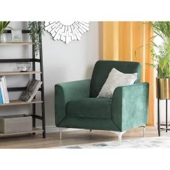 Beliani Fauteuil FENES - Groen Fluweel 7 Beliani Fauteuil FENES - Groen Fluweel -Fauteuilwinkel fbc68541fd41427f8577892a8717e79f