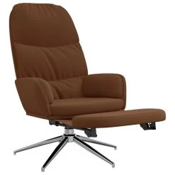 VidaXL Relaxstoel Met Voetensteun Kunstsuède Bruin -Fauteuilwinkel fc24534dce55471dbc44b4883d7418da