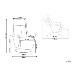 Beliani TV-fauteuil PRIME - Grijs Kunstleer -Fauteuilwinkel fdd8dbb49fee472ca293ca08319ed623