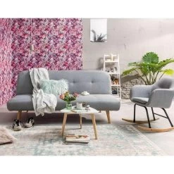 Schommelstoel Anada - Stof - Lichtgrijs -Fauteuilwinkel sf 81004352 9052